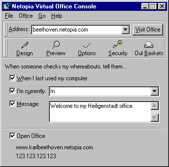 Virtual Office Console window